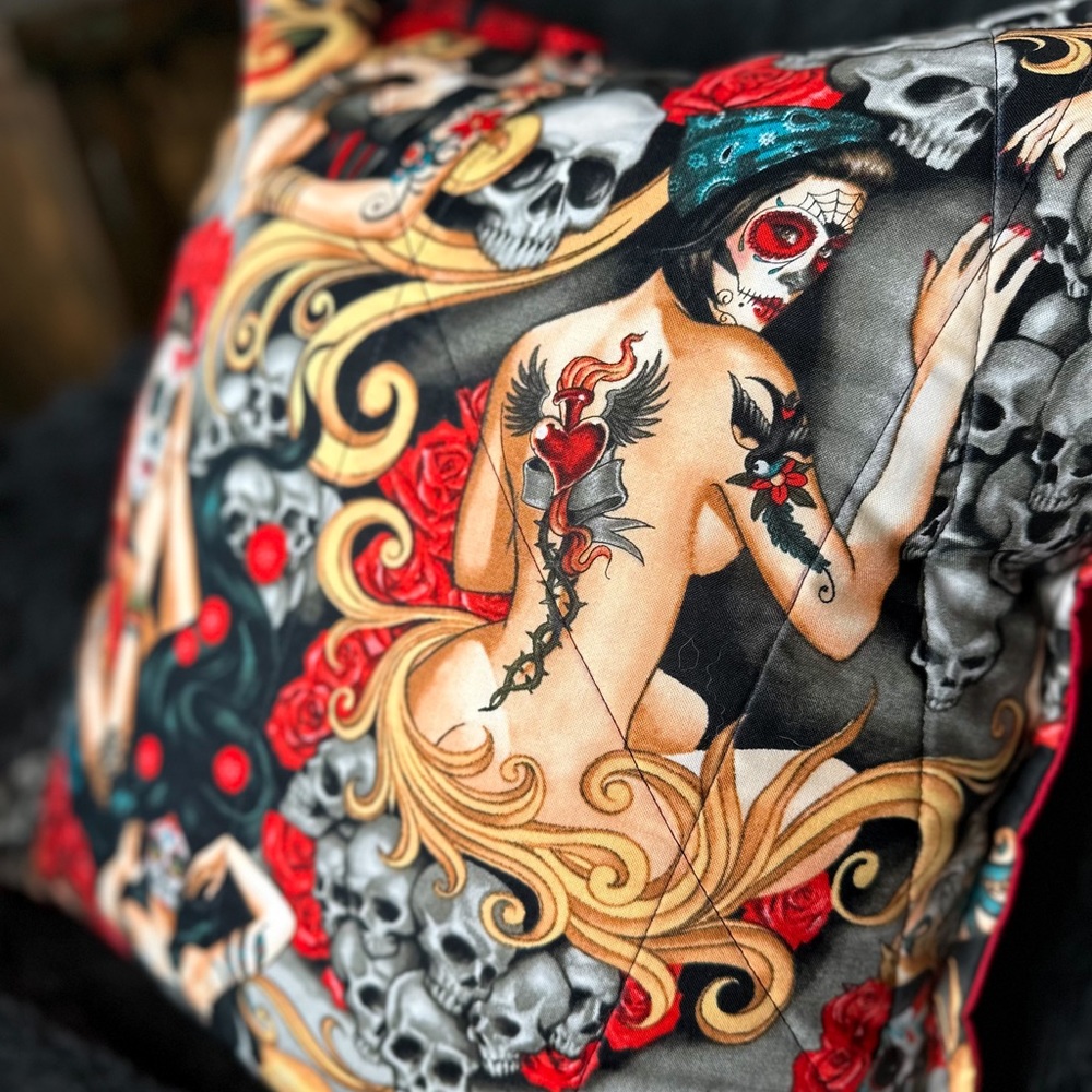 20x20 Handmade Day of the Dead inspired throw pillow covers!